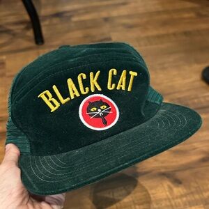 Supreme Black Cat Green Mesh Snap Back